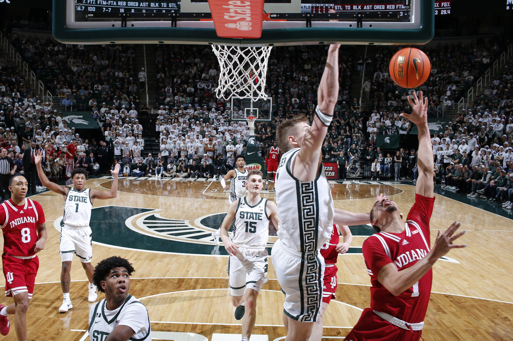 Izzo stays on brink of breaking Knight's Big Ten wins record as Indiana beats No. 11 Michigan State